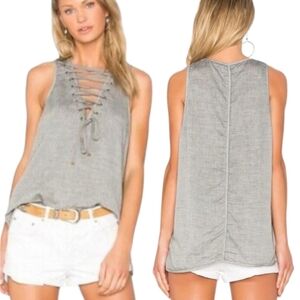 One Teaspoon Dirty Work Lace Up Tank x Free People
